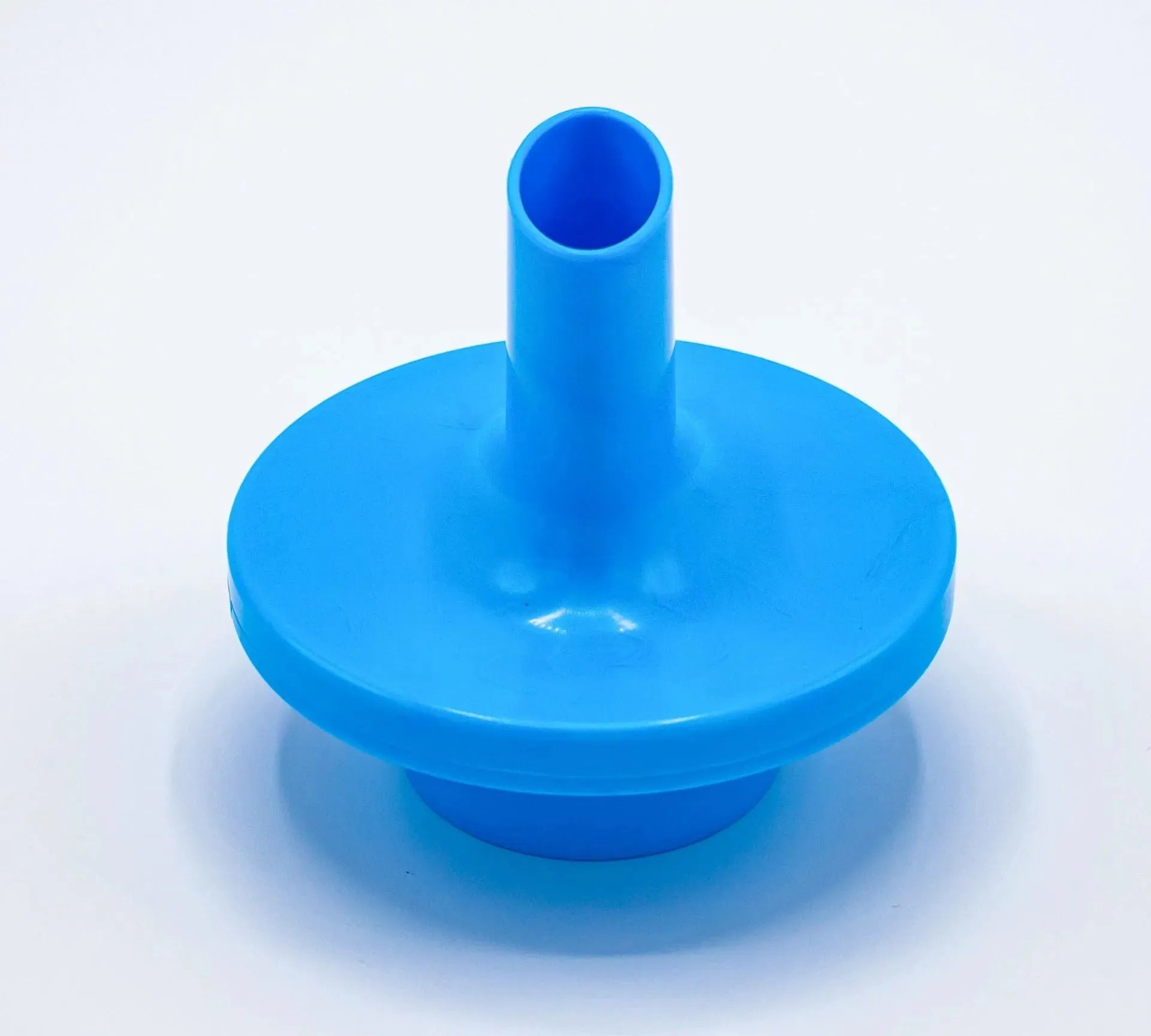 The Elliptical bacterial filter mouthpiece is elliptical in shape and blue in color.